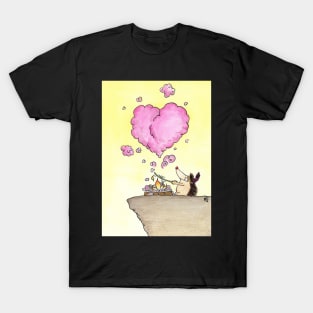 Cute hedgehog sends a heart smoke signal T-Shirt